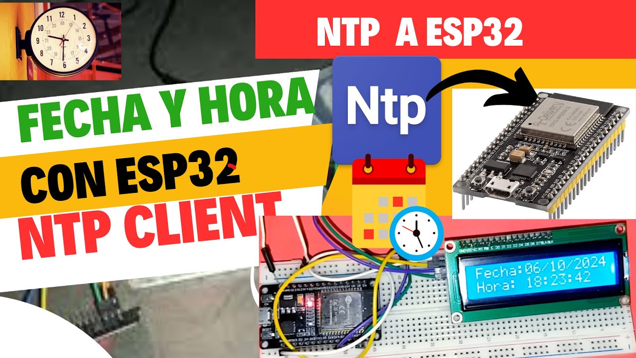Cómo Mostrar Fecha y Hora en LCD con ESP32 usando NTP